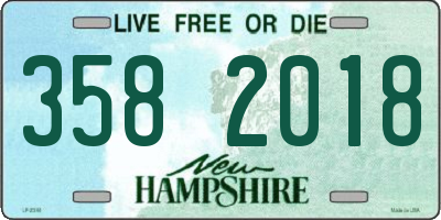 NH license plate 3582018