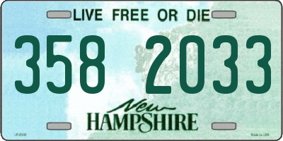 NH license plate 3582033
