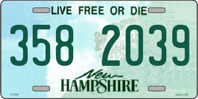 NH license plate 3582039