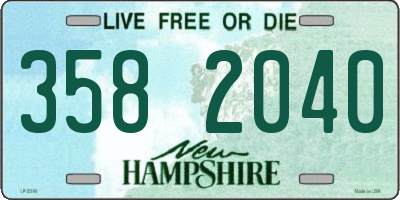 NH license plate 3582040