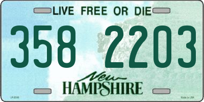 NH license plate 3582203