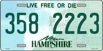 NH license plate 3582223