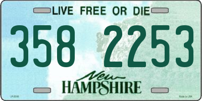 NH license plate 3582253