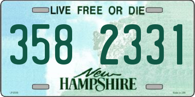 NH license plate 3582331