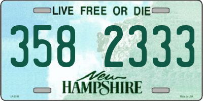 NH license plate 3582333