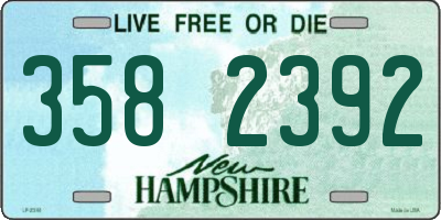 NH license plate 3582392