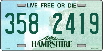 NH license plate 3582419