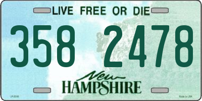 NH license plate 3582478
