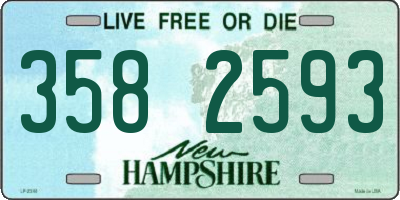 NH license plate 3582593