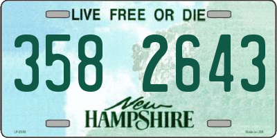 NH license plate 3582643