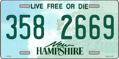 NH license plate 3582669