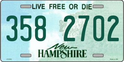 NH license plate 3582702