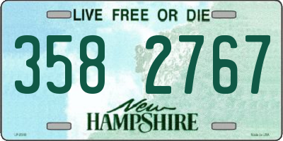 NH license plate 3582767