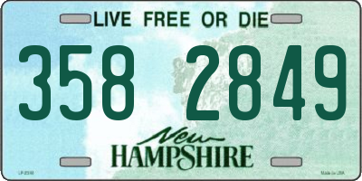 NH license plate 3582849