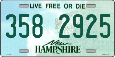 NH license plate 3582925