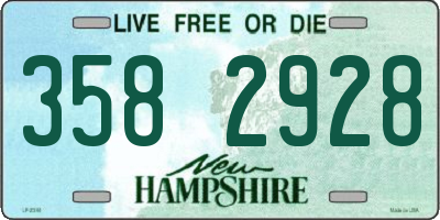 NH license plate 3582928