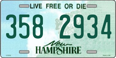 NH license plate 3582934