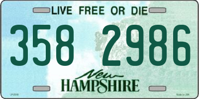 NH license plate 3582986