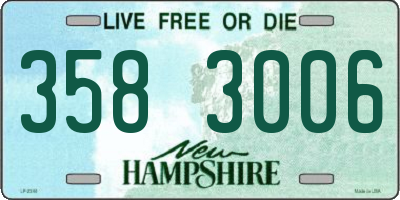 NH license plate 3583006