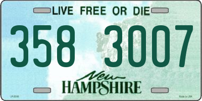 NH license plate 3583007