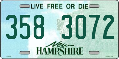 NH license plate 3583072