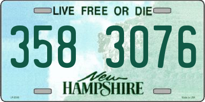 NH license plate 3583076