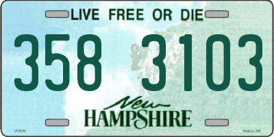 NH license plate 3583103