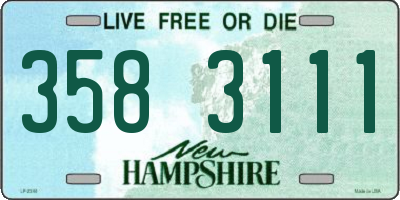 NH license plate 3583111