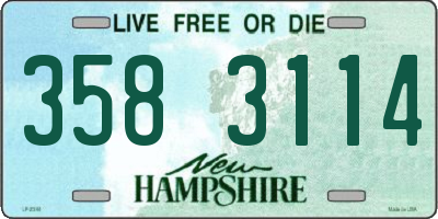 NH license plate 3583114