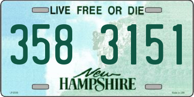 NH license plate 3583151