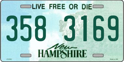 NH license plate 3583169