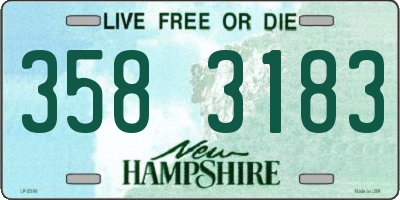 NH license plate 3583183
