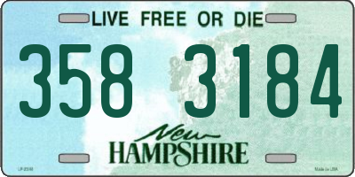 NH license plate 3583184