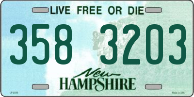 NH license plate 3583203