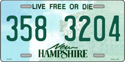 NH license plate 3583204