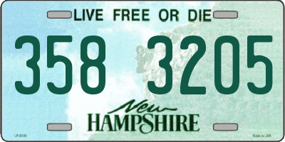 NH license plate 3583205