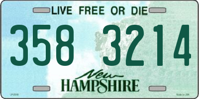 NH license plate 3583214