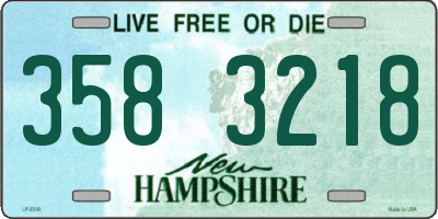 NH license plate 3583218