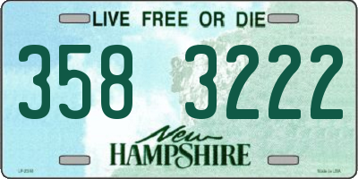 NH license plate 3583222