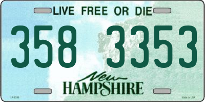 NH license plate 3583353