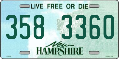 NH license plate 3583360