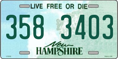 NH license plate 3583403