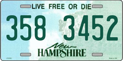NH license plate 3583452