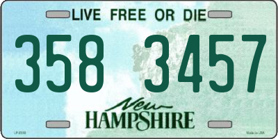 NH license plate 3583457