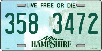 NH license plate 3583472