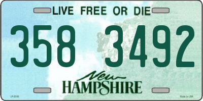 NH license plate 3583492