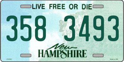 NH license plate 3583493