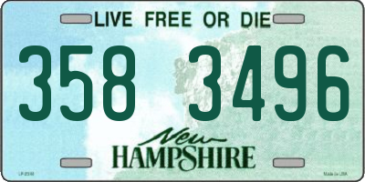 NH license plate 3583496
