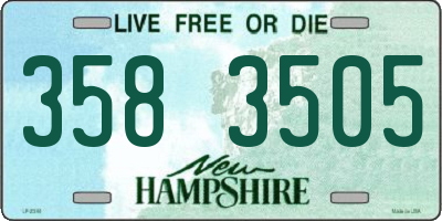 NH license plate 3583505