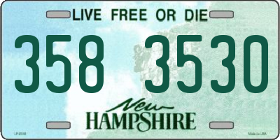 NH license plate 3583530